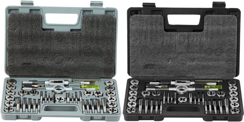 Mophorn - Gewindebohrer- und Schneideisensatz, 80-teilig metrisch und sae, Gewindebohrer und Schneideisen aus Lagerstahl...