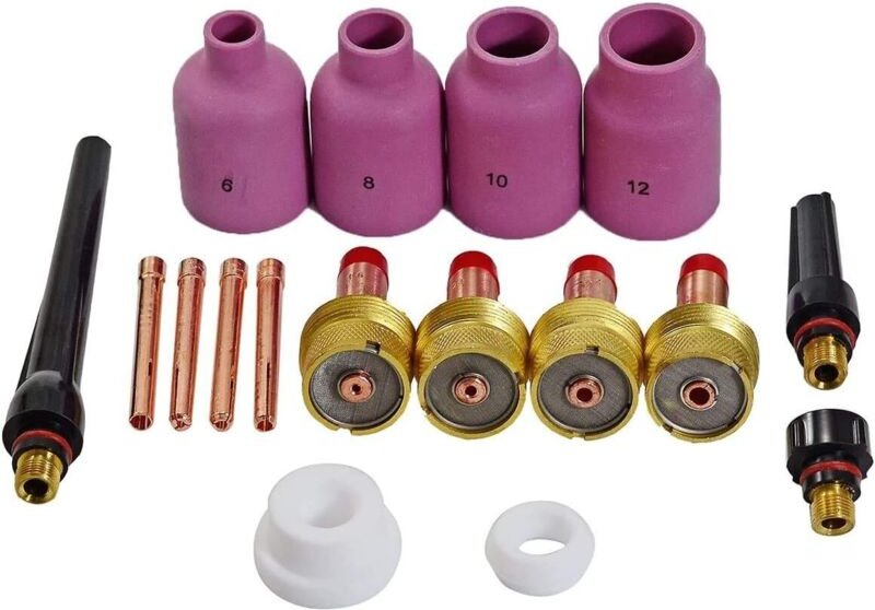 TIG-Gaslinsen-Kolbenkörpern Großformat mit großer Durchmesser 45V 10N Aluminiumoxid-Düsen Keramikbecher 53N 57N Serie Is...