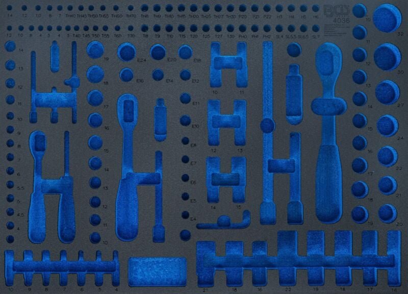 Werkstattwageneinlage 3/3 leer für Art. 4036