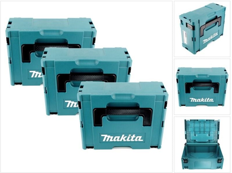 Makita - 3x Kunststoff Werkzeug Koffer makpac 2 - ohne Einlage