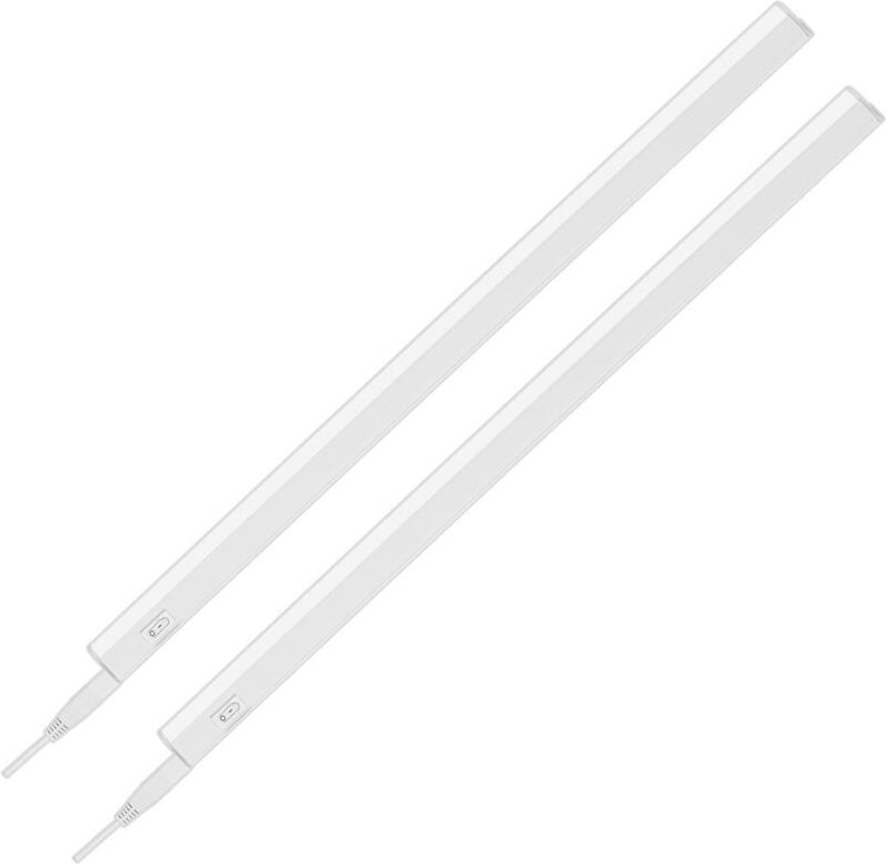 Briloner TOOK 2er Set LED Unterbauleuchte, Montagematerial, Neutralweißes Licht, Weiß, 31,3x2,2x3 cm