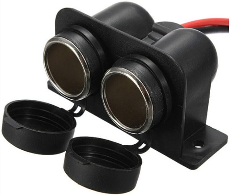 Zigarettenanzünderbuchse, 12 V/24 v dc Marine Grade wasserdichte Doppelloch-Zigarettenanzünderbuchse, Auto-Boot-Buchse Y...