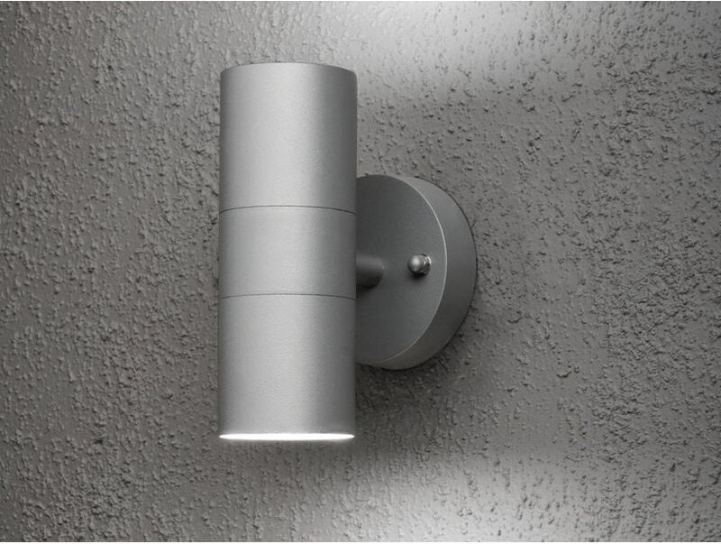 Moderne led Up-Down Außenwandleuchte Höhe 17cm, Aluminium Grau