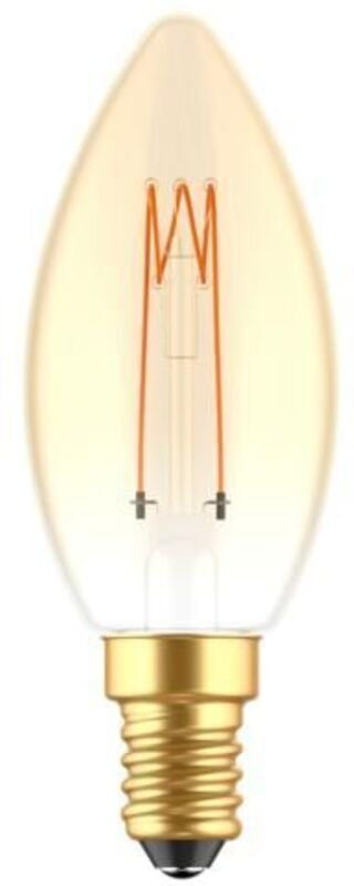 LED's light LED Deko/Vintage Leuchtmittel - Kerzenform C35, E14, 2,5W, 1800K, Gold 330° - dimmbar - 136 lm