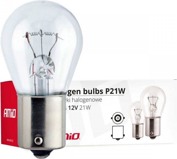 Halogenlampen P21W BA15s 12V 10 Stück (E8) AMIO-01491