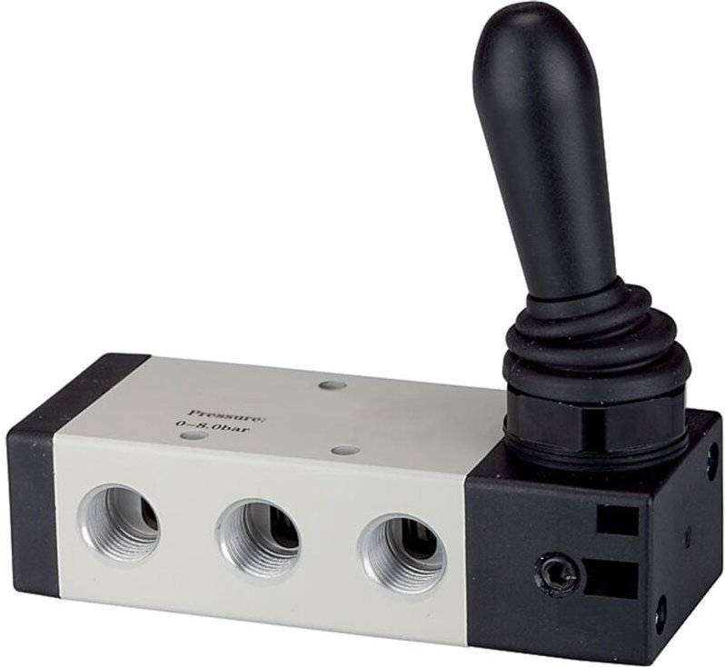 Riegler 5/2-Wegeventil, Handhebelbetätigung »4H« rastend, G 1/4, 850l/min