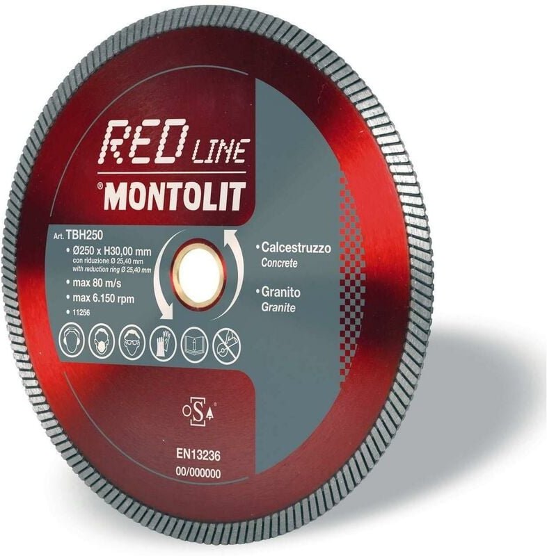 Diamantscheibe 250 Mm Fž£r Beton Und Granit Montolit Turmont Tbh250