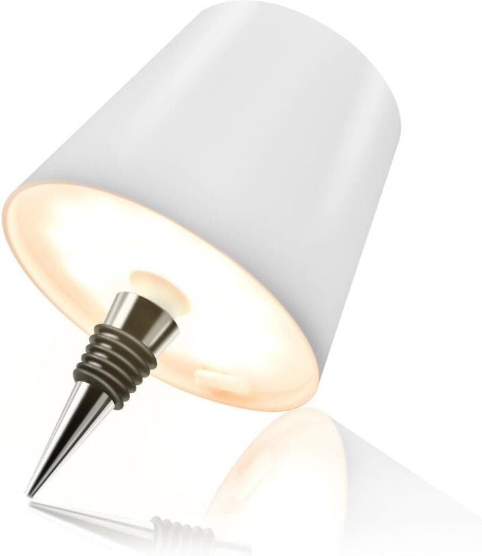 Sjqka - Flaschenlampe, wiederaufladbare kabellose LED-Tischlampe, mit 3 Farben und einstellbarer Helligkeit, ip 54 wasse...