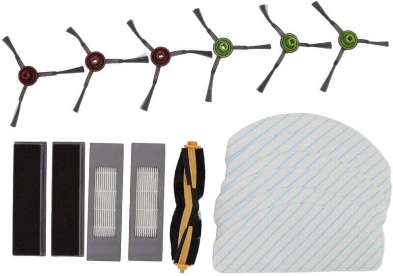 Ersatzzubehörset für den Yeedi Vac 2pro Saugroboter: Hauptseitenbürste mit Filter und Reinigungstuch