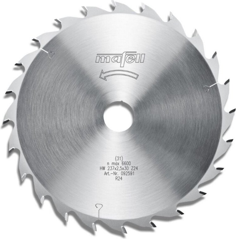 Sägeblatt-HM (237 x 1,8/2,5 x 30 mm, z 24, wz, für Längs- und Querschnitte) - 092591 - Mafell