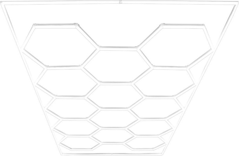 Monster Shop - Hexagon led Lampe 14 Leuchten & Gestell Garage Werkstatt Wand & Decken Waben