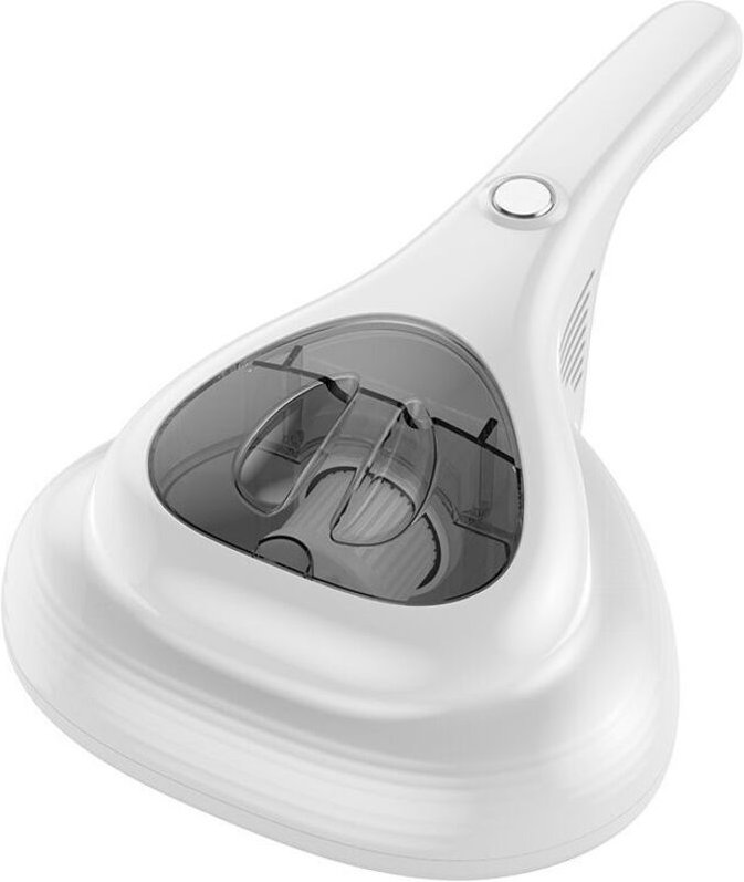 Matratzenreiniger, Textilmatratzensauger mit UV-C-Lampe, beutellos, waschbarer Filter, mit Kabel, weiß