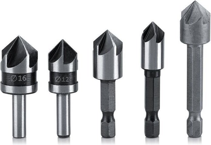 5-teiliges Set konischer HSS-Fräser, Kolostrumfräser für Schafe, Vogelfutterhäuschen und Industriekäfige, HSS-Fräser, 5 ...