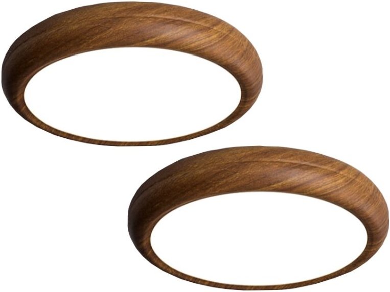 LED Deckenlampe Retro Deckenleuchte Metall Wohnzimmerlampe Runde Küchenlampe Kaltweiß Licht - 2Pcs