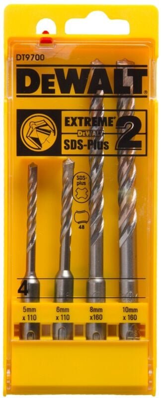 SDS-Plus Hammerbohrer-Sets extreme (4tlg. mit 5, 6, 8, 10mm ø) - Dewalt