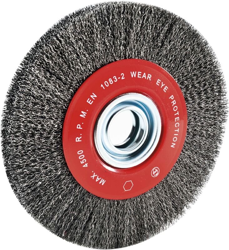 Metallbürste aus gewelltem Stahl 200mm