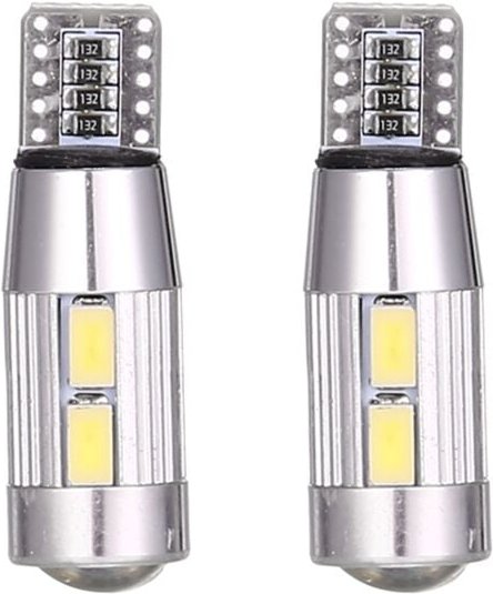 Tlily - 2 stücke W5W T10 12V 6000K 5630 10 smd Auto led Lampe Canbus Nummern Schild Keil Seitlich Drehen Singal Light Su...