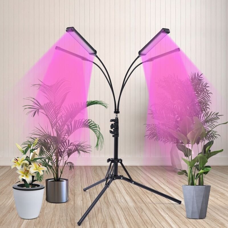Led Pflanzenlampe Pflanzenleuchte Vollspektrum Dimmbare Pflanzenlicht mit Stativ