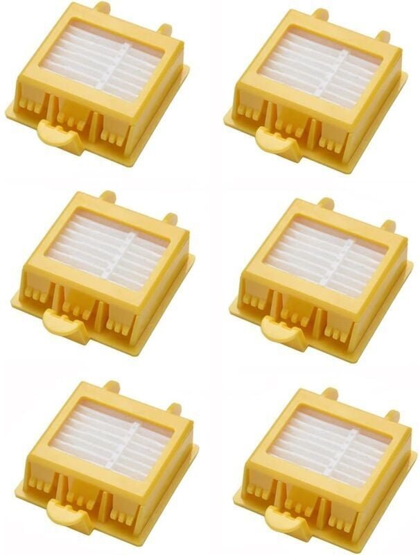Ensemble de 6 filtres de rechange pour aspirateurs iRobot Roomba séries 700, 760, 770, 780, 790 et 700