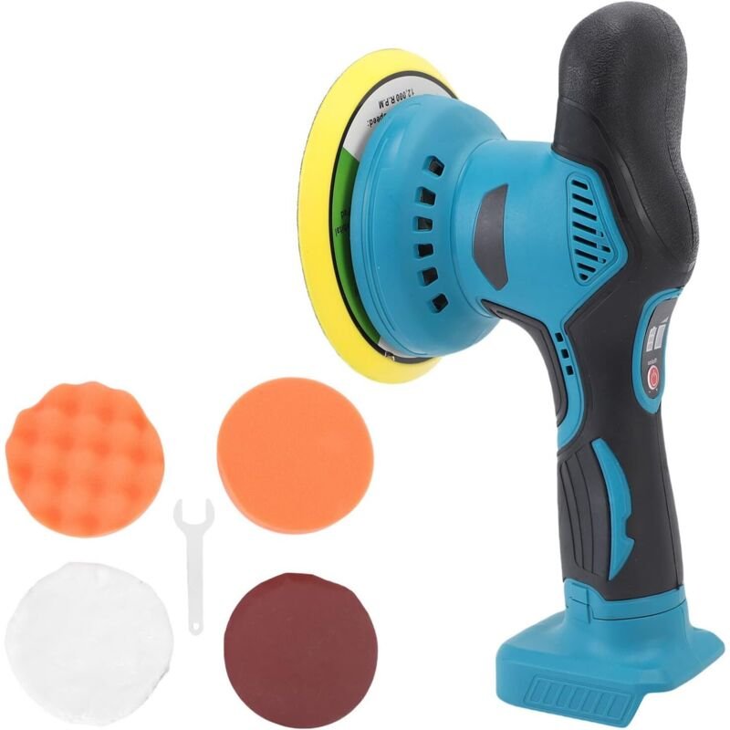 5-Zoll Rotationspolierer mit 8 variablen Geschwindigkeiten und LCD-Display - Max. 5500 U/min - Orbitalwerkzeug zum Wachs...