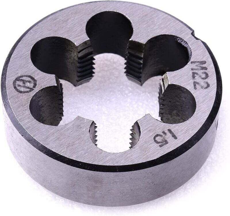 Metrisches Schneideisen, M22 x 1,5 mm metrisches gerades Handgewindeschneideisen, 1 Stück