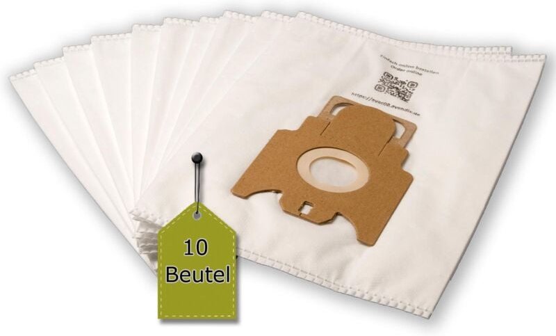 eVendix Staubsaugerbeutel eVac 08, 10 Stk + 1 Mikro-Filter ähnlich PROFISSIMO PR 10