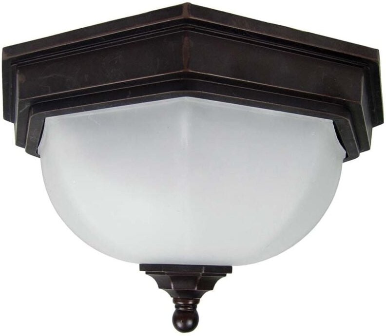 Elstead - Fairford - 2 Licht Badezimmer Flush Deckenlaterne Bronze IP44, E27