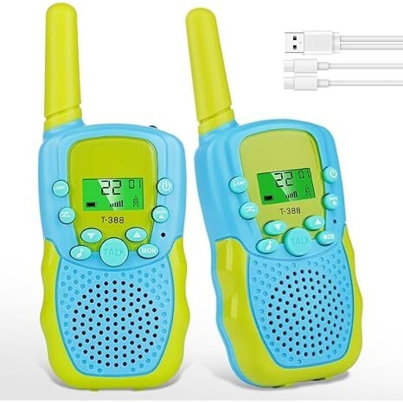Walkie-Talkies für Kinder, Walkie-Talkies für Kinder, 2 Stück, Walkie-Talkies, Spielzeug, Geschenke für 4, 5, 6, 7, 8, 9...