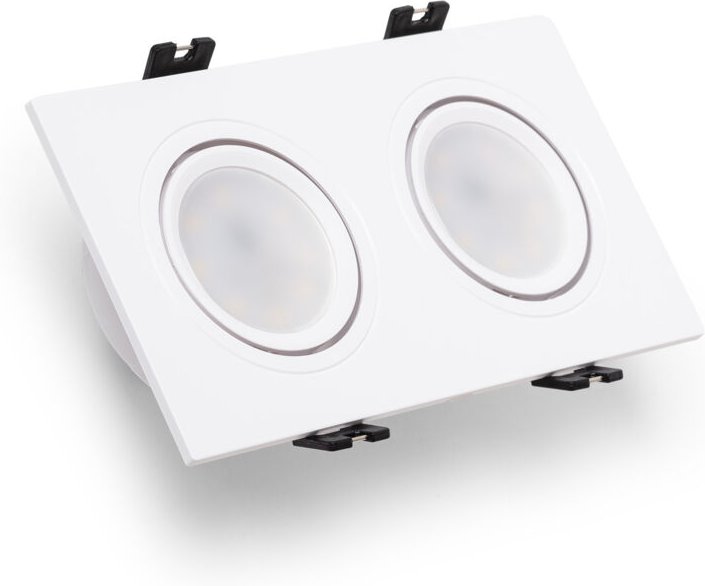 Downlight Einbaustrahler Eckig Schwenkbar GU10 6W Schnitt 75x150 mm PC No Flicker 6000K Weiß Kaltweiß