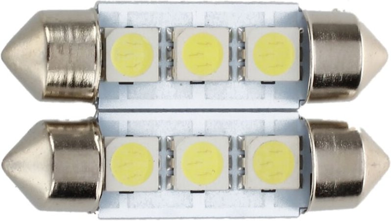 Tlily - 2 x C5W 3 led smd 5050 36mm Xenon weisse Birnen Platten Festoons Kuppel Deckenlampe Auto Licht
