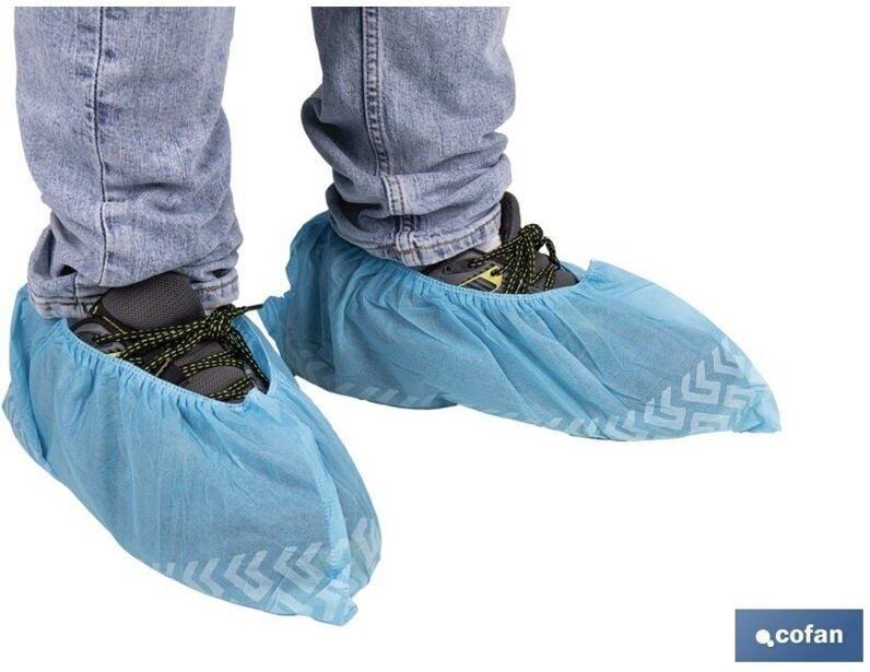 Rutschfeste Einweg-Überschuhe aus Polypropylen (Einheitsgröße) 25 g/m² (Packung mit 100 Stück)