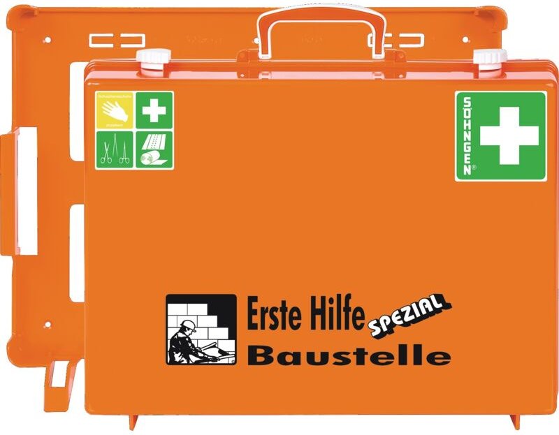 Erste Hilfe Koffer Beruf spezial Baustelle B400xH300xT150ca.mm orange Söhngen