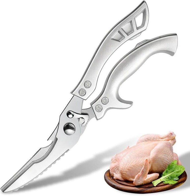 Hochleistungs-Küchenschere, professionelle Küchenschere aus Edelstahl, vielseitige Geflügelschere für Huhn, Fisch, Fleis...