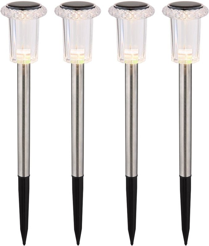 Thumbnail - Solarleuchte LED Wegeleuchte 4er Set Außenleuchten Gartenleuchte H 33 cm