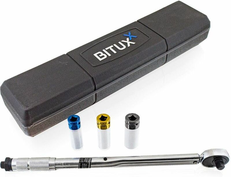 Bituxx - Drehmomentschlüssel Set 1/2' Ratsche inkl Felgenschutz Schlagnüsse inkl Nüsse (17 mm / 19 mm / 21 mm) für pkw A...