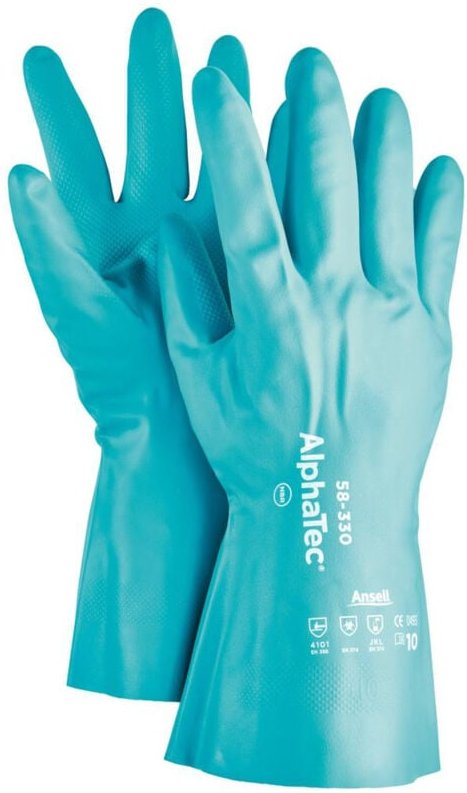 Ansell Handschuh AlphaTec 58-330, Nitril, grün, Gr. 8 12 Stk