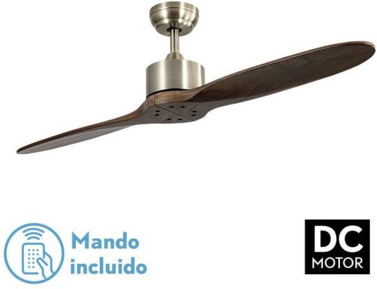 Thumbnail - Todolampara - Deckenventilator dc Modell leste Bronze, 2 Flügel Eiche, 5 Geschwindigkeiten, Fernbedienung, Zeitschaltuhr...