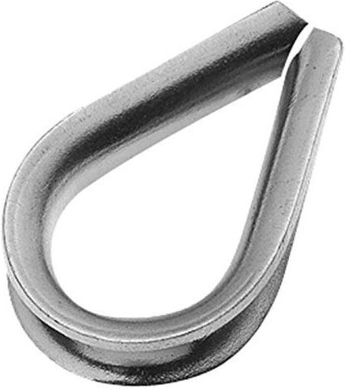 INDUSTRIELLE M3 Herz-Kabelschuh-Kabelschutzvorrichtung, verzinkter Stahl, Kabeldurchmesser 3 mm, Packung mit 25 Stück, r...