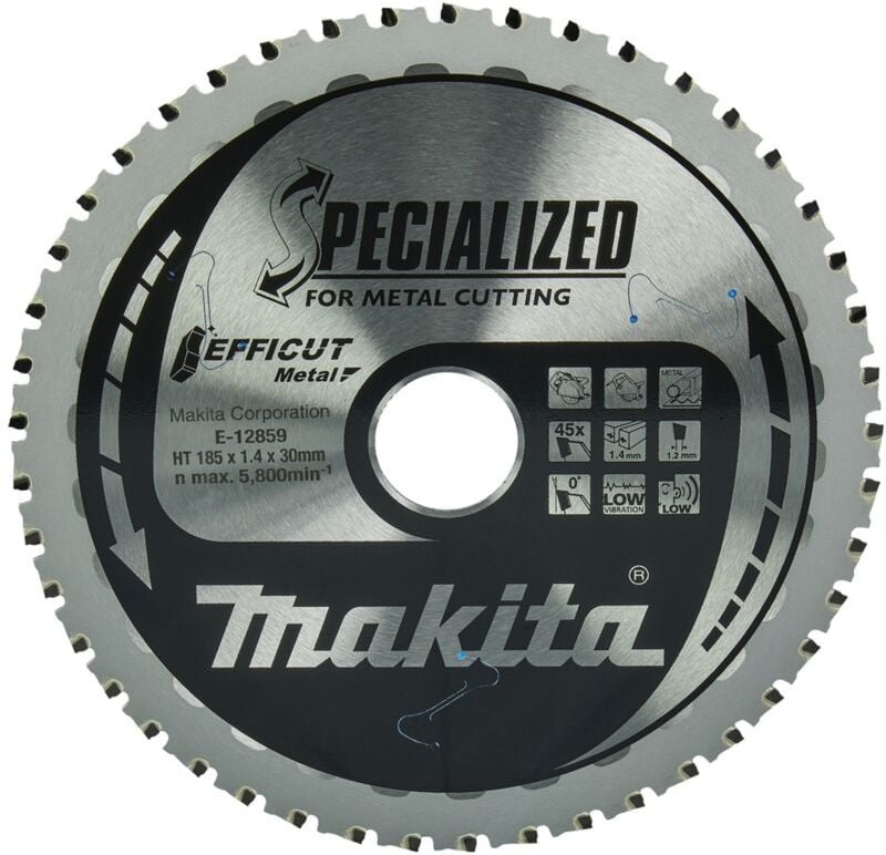 Makita Sägeblatt 185x1,4x30mm 45Z EFFICUT Metall Akku Handkreissäge E-12859