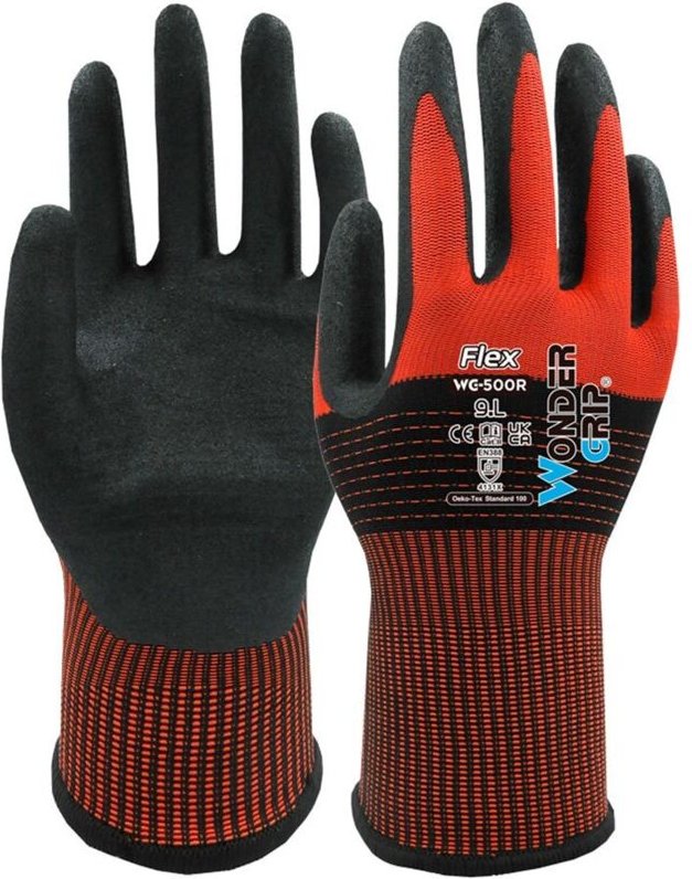 Arbeitshandschuh Wonder Grip flex WG-500 Nitril auf Nylon, Stärke 13 10/XL