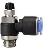 Riegler Drosselrückschlagventil »Blaue Serie«, Zuluftdros., M5 a. Ø 4mm