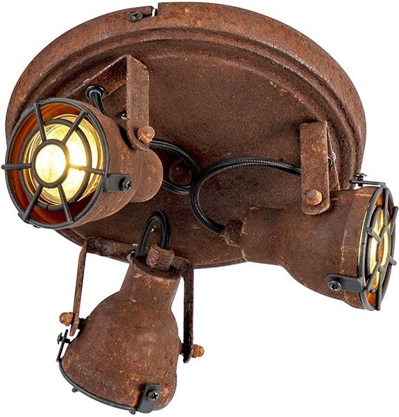 Industrieller Spot im Rostdesign 3-Flammig - Sorra