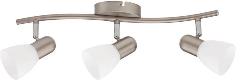 Dreifacher linearer Deckenstrahler Guimara Serie E14 Nickel