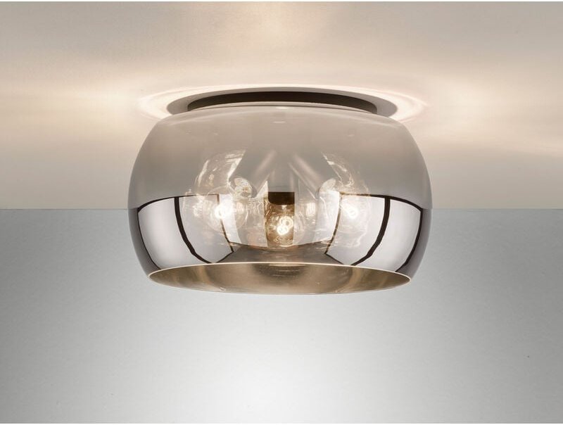 Fischer&honsel - Deckenleuchte dima rund aus Rauchglas Industrial, ø 40cm