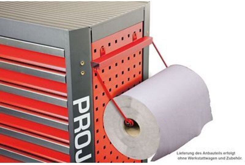 Zubehör Werkstattwagen mit Vierkantlochung Papierrollenhalter bis Rollenbreite 390 mm Schwarz - Projahn