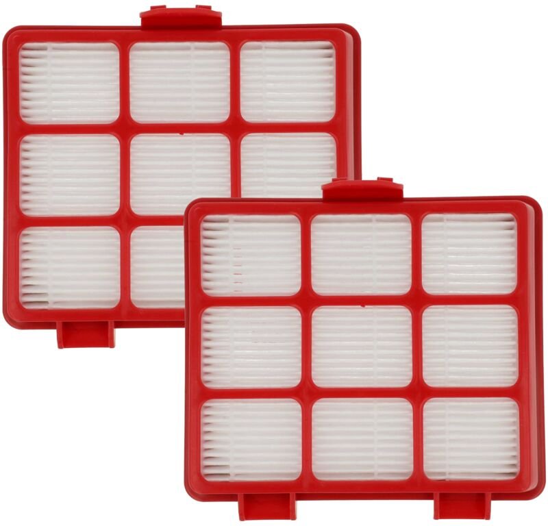 Thumbnail - 2x Staubsaugerfilter kompatibel mit Grundig gms 3600 Staubsauger - Abluftfilter Rot Schwarz Weiß - Vhbw