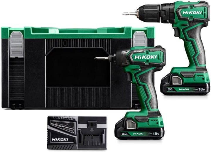 18V Set Bohrmaschine DS18DD + Schrauber WH18DD + 2 Batterien 5Ah - KC18DDWAZ - Hikoki