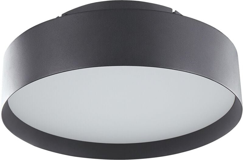 Beliani - led Deckenleuchte Schwarz Metall Acryl Rund Flach Warmweiß Modern Unterputzmontage für Wohnzimmer Küche Bad Sc...