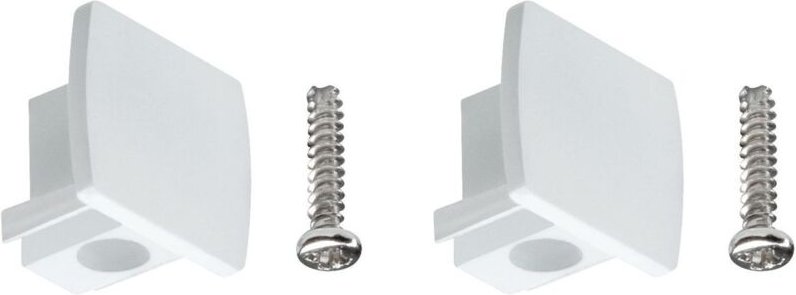 Paulmann - 95497 Hochvolt-Schienensystem-Komponente Endkappe 2er Set Weiß