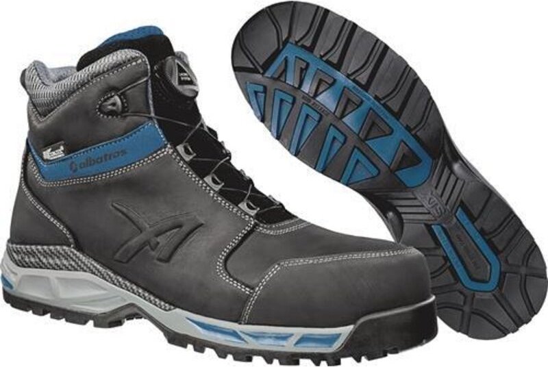 Albatros - Sicherheitsstiefel tofane black ql ctx mid Gr.42 schwarz/blau S3 EN20345